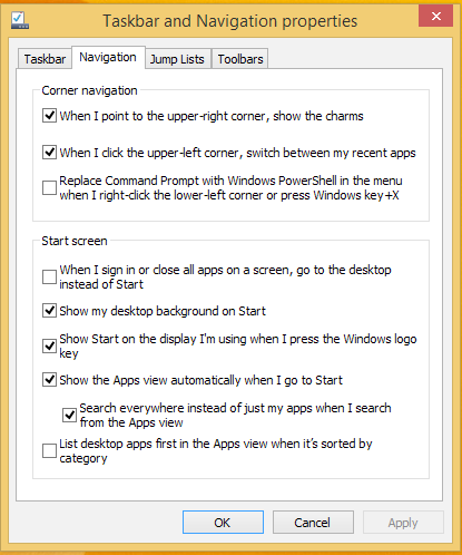 Başlat ekranınızı özelleştirme Windows 8.