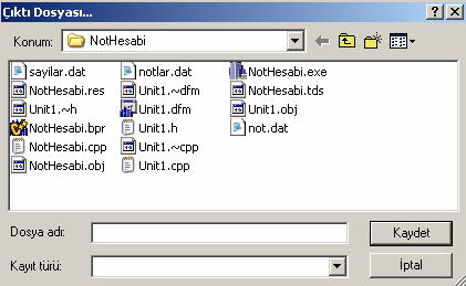 72 void fastcall TForm1::SpeedButton1Click(TObject *Sender) OpenDialog1->Title ="Dosyayı seçiniz"; OpenDialog1->Filter="Veri Tabanı Dosyaları (*dat) *DAT"; if(opendialog1->execute())