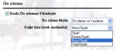 Kağıt türü (renk modunda) Kağıt türü ve kullanılan renk moduna bağlı