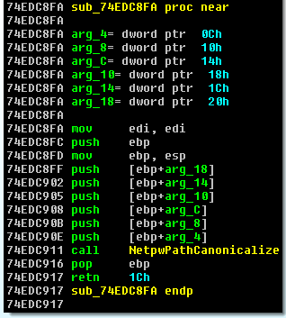 RPC Zafiyetlerinin Keşfi 6 /* opcode: 0x1F, address: 0x74EDC8FA */ long sub_74edc8fa ( [in][unique][string] wchar_t * arg_1, [in][string] wchar_t * arg_2, #### vulnerable argüman