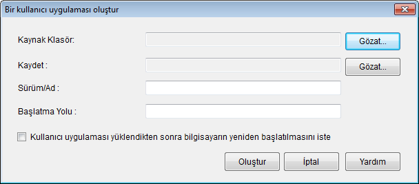 Bölüm 3 Kullanıcı Uygulamasından Güncelleştirme Modülü Oluşturma Kullanıcı uygulaması başlatma dosyası aşağıdaki koşullara uymalıdır.