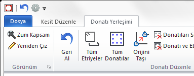 Tam Boyutlu Kapalı Etriye Yerleştir seçeneği ile kılavuzun belirttiği bölgeye, kullanıcı tercihleri ne olursa olsun kapalı bir etriye yerleştirilir.