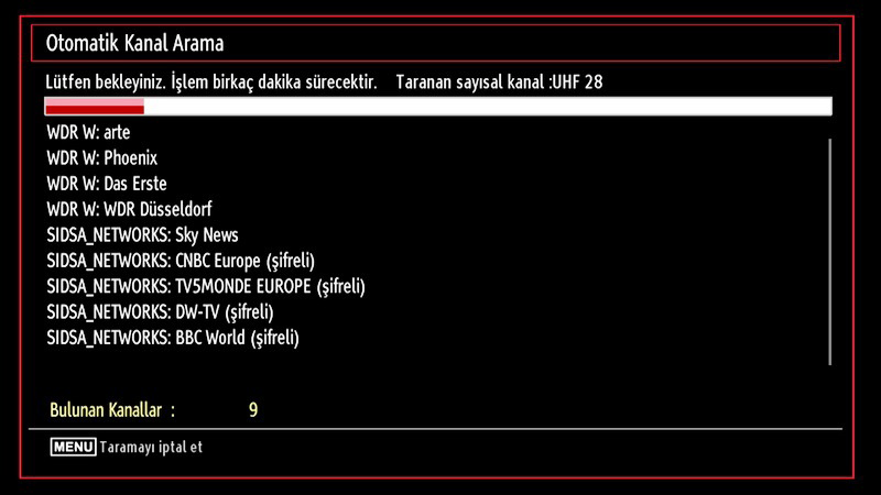 Dijital Teleteks (** sadece İngiltere için) tuşuna basınız. Dijital teleteks bilgileri görüntülenir. Renkli tuşları, imleç tuşlarını ve OK tuşunu kullanarak çalıştırınız.