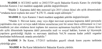 11.7.2015/ 29413 R.G. 2015/7913 sayılı 8/2/2002 Tarihli ve 2002/3729 Sayılı Kararnamenin Eki Kararda Değişiklik Yapılmasına Dair Karar yayımlandı.