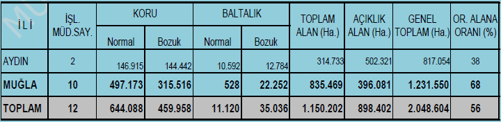 Yeni dönem plan çalışmaları 2010 yılında Muğla merkez işletmesinden başlamak üzere yapılmıştır. 2012 yılında Yılanlı Orman İşletmesinin planları yapılmaya başlanmıştır.