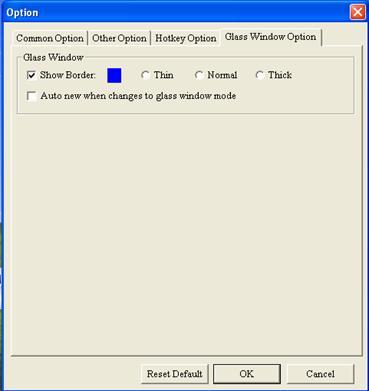 Cam pencere tercihleri (Glass Window Option): Hesap makinası :Hesap makinasını gösterir. Havuz izleme(pool viewer) :Resim havuzundaki resmleri düzenler.