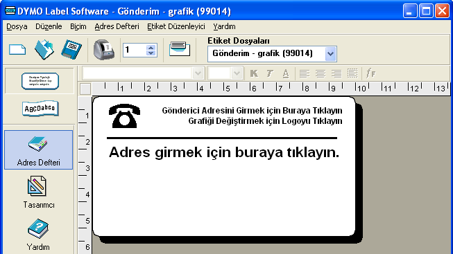 Yeni Bir Etiket Oluşturulması Etiket Dosyasının Seçilmesi Atılacak ilk adım, yeni etiketinize temel olacak bir etiket dosyası seçmektir.