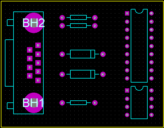 UYGULAMA FAALĠYETĠ UYGULAMA FAALĠYETĠ Bir PCB ġemanı, Netlist OluĢturularak Çiziniz. ĠĢlem Basamakları ġekil 6.17 'de isimleri verilen elemanları kullanıcı kütüphanesine çağırınız.