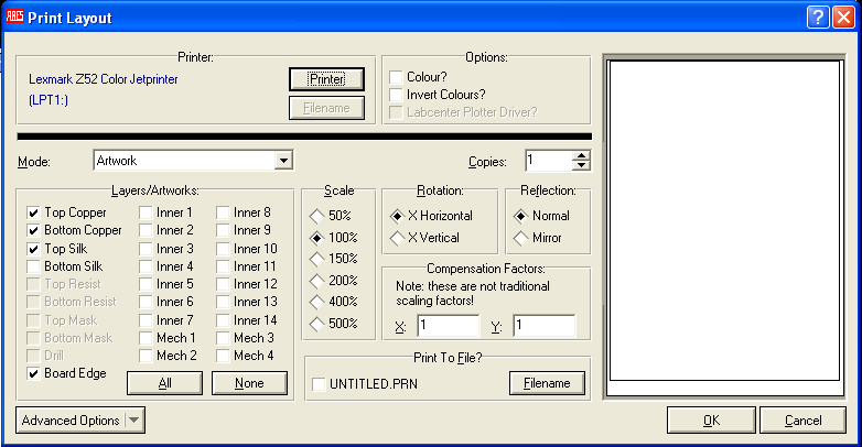 ġekil 1.8: Output menüsü Print: Çizim alanındaki çalıģmayı kâğıda aktarır. Bu seçenek çalıģtırıldığında ġekil 1.