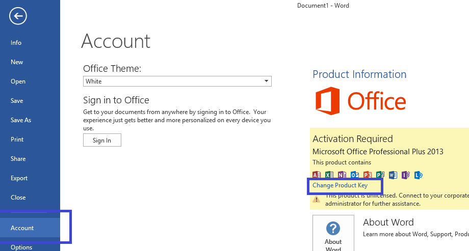 Office 2013 Ġngilizce Lisans Kodunun girilmesi Kurulum işlemi tamamlandıktan sonra başlangıç menüsüne Microsoft Office 2013 Programları eklenecektir. Word 2013 programını çalıştırın.