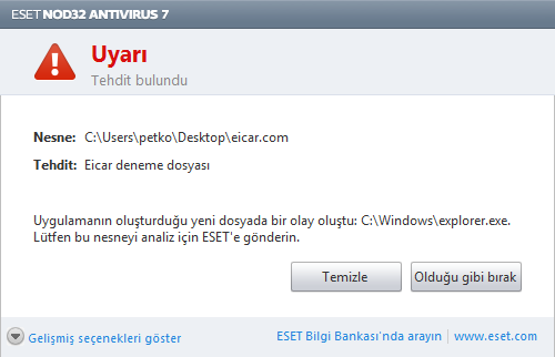 4.1.1.7 Sızıntı algılandı Sızıntılar sisteme web sayfaları, paylaşılan klasörler, e-posta veya çıkarılabilir aygıtlar (USB, harici diskler, CD, DVD, disket, vb.