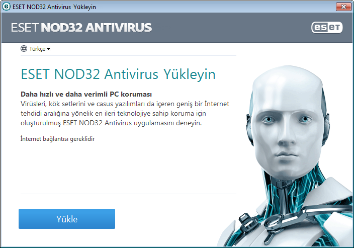2. Yükleme ESET NOD32 Antivirus ürününü bilgisayarınıza yüklemenin birkaç yöntemi vardır.