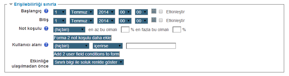 6. Sohbet Oturumları panelinden sohbet saatini, sohbetin tekrarlanıp tekrarlanmayacağını, geçmiş oturumların kaydedilip kaydedilmeyeceği ve geçmiş oturumları kimlerin görüp göremeyeceğini