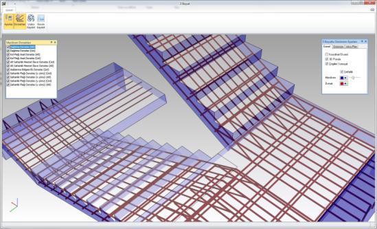 Merdiven Hesapları ve Detay Çizimleri Değişik tipteki merdivenlerin hesap, rapor ve detay çizimlerini oluşturarak donatıları 3 boyutlu olarak inceleyin.