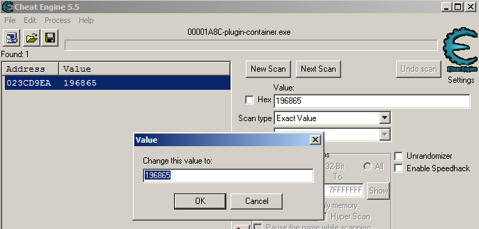 Memory Editing Memory Editor programları ile hafızadaki