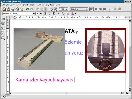 Benzer şekilde Microsoft Office ile hazırlanan belgeler açılabilir, gerekli düzenleme yapıldıktan sonra istenirse OpenOffice