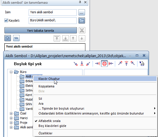 Bir 2B akıllı sembol oluşturmak için : 1. Aşağıdaki örnek çizimdeki farklı ölçeklerde farklı şekillerde ekrana getirilmesini istediğiniz sandalyeleri çizin. 2. Araçlar menüsü, Ek Modüller, Akıllı Semboller sekmesinden, Akıllı Sembol komutunu tıklayın.