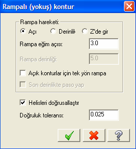 TEK. ÖĞR. EMRE GÜNAYDIN KONTUR PARAMETRELERİ KONTUR TİPİ 2D Pah Referans uygulamalarında Kontur parametreleri menüsünde Kontur Tipi 2D kullanıldı.