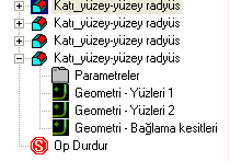 TEK. ÖĞR. EMRE GÜNAYDIN Katı_yüzey_yüzey_holdlines_yuvarlatma adlı örnek parçayı açalım. Solid/Katı Radyüs Katı Solid yüzey yüzey arası yuvarlatma 4 farklı yuvarlatma örneği gösterilmiştir.