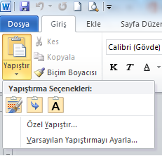 Word 2010 ipuçları Windows Office 2010 da kısa yol tuşlarını kullanmak için; 1. Alt tuşuna basın. Tüm sekmeler üzerinde, o sekmeyi temsil eden harfer görünür.