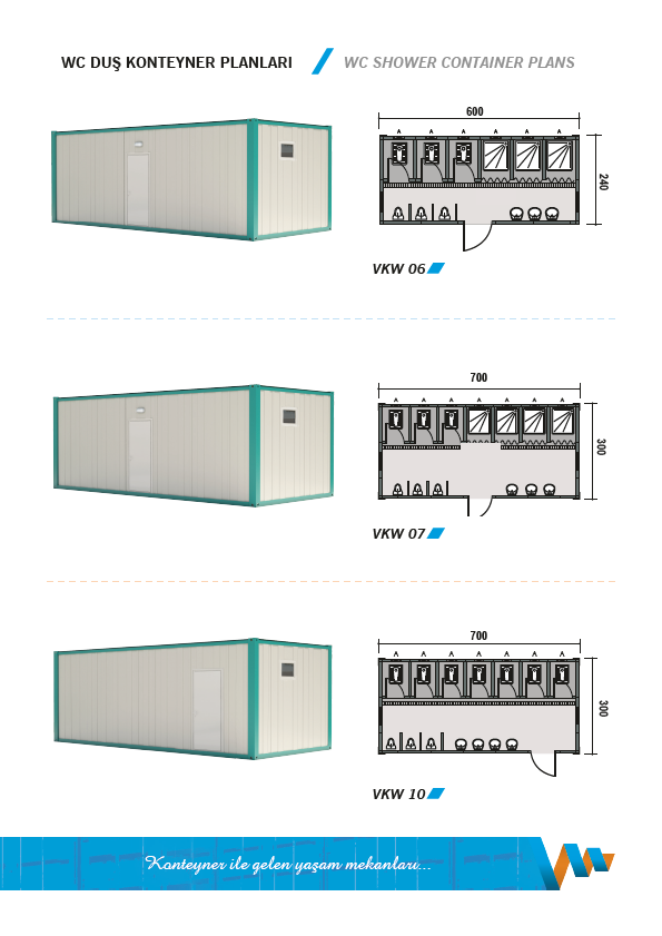 WCDUŞKONTEYNERLNLRI WCSHOWERCONTINERLNS 600 240 VKW06 700