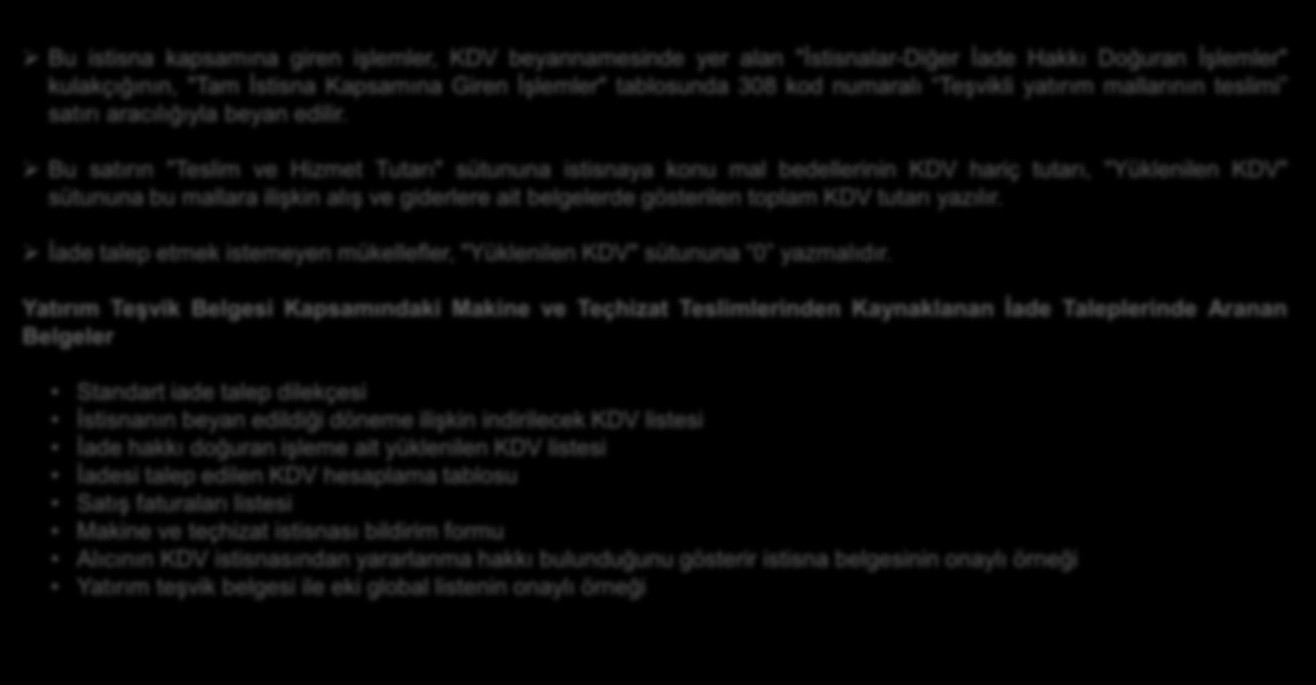 2. İstisna Türüne Göre KDV İndirim İade 2.