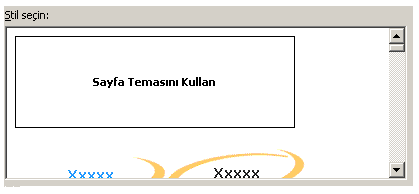 Gördüğünüz gibi, tema uygulandığında giriģ sayfasının görünümü ĢaĢırtıcı derecede değiģti. Sayfa ana baģlığı ve gezinti düğmeleri artık düz metin biçiminde değil, grafik biçimdeler.