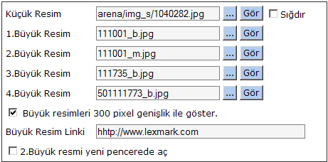 19 Ürün resimleri hakkında güncelleme. Yeni versiyon ile ilgili bir ürüne bağlanabilecek ürün sayısı arttırılıyor.