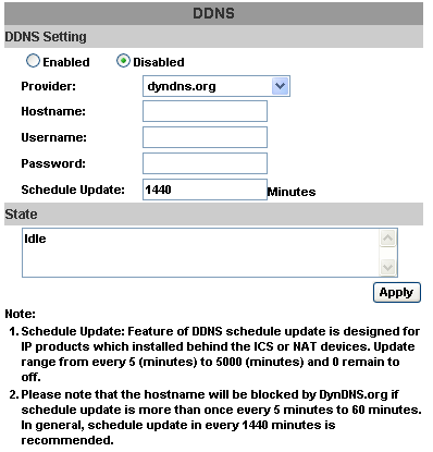 DynDNS: 1. Bu servisi etkinleştirin 2. DynDNS sunucu adını, kullanıcı adını ve şifreyi girin. 3. IP Prgram güncelleme yenileme hızını ayarlayın. 4.