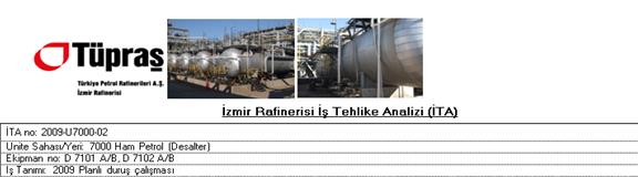 Planlı Bakım SEÇ Uygulama Örneği- İş Tehlike Analizleri SEÇ Uygulamaları İş Emniyet Analizleri İş Tehlike Analizleri Planlı Bakımdan önce