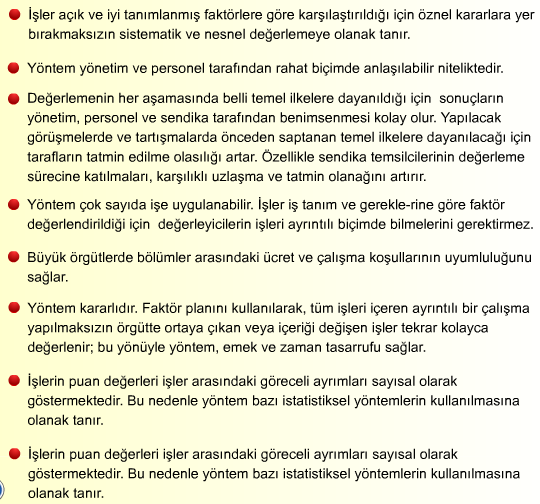 Puanlama yöntemiyle iş değerlemesinde son aşama, işlerin puanlanmasıdır. İşlerin puanlanması şu aşamalarda gerçekleştirilir: 1. Değerlenecek işlere ait iş tanım ve iş gereklerinin incelenmesi. 2.