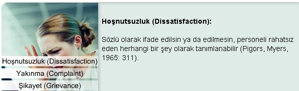 Öte yandan, hiçbir özel ilişki diline girmeyen asıl geniş anlamdaki şikâyet ise, personelin istihdam ilişkisiyle ilgili olarak duyduğu gerçek ya da hayal edilmiş kişisel haksızlık duygusu olarak