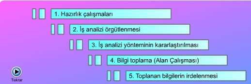 Şekil-3.2: İş Analizi ve Diğer İnsan Kaynakları Yönetimi İşlevleri Arasındaki İlişkiler 3.3. İŞ ANALİZİ SÜRECİ İş analizi, birden fazla aşamada gerçekleştirilen bir çalışmadır.