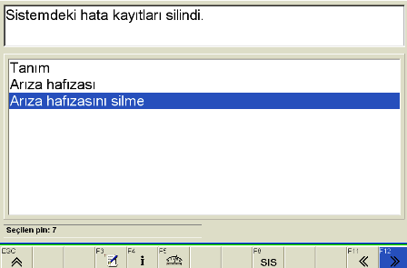 diagnostik ekranında verilen elektrik tesisatı menüsüne girerek devre şemasından daha detaylı arıza tespiti yapılabilir.