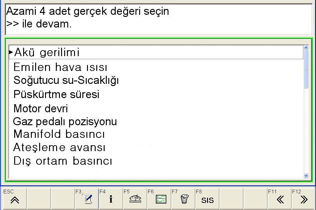 Resim 1.1: Parametreler kısmına giriş Resim 1.