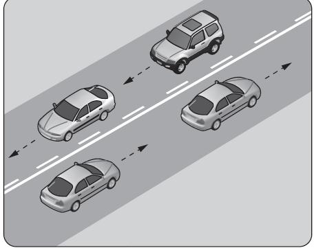 Şekilde görülen yan yana çizilmiş kesik ve devamlı yol çizgileri sürücüye neyi bildirir?