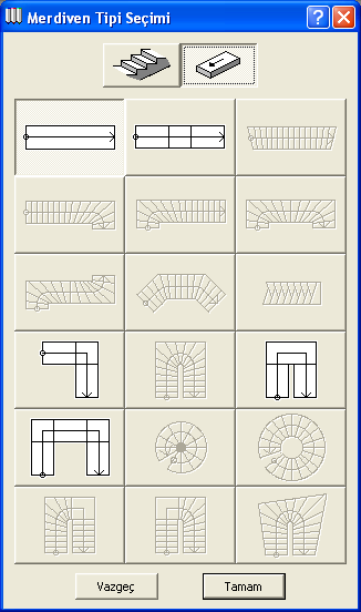 ARCHICAD 9 İLE KOLAY MİMARİ MODELLEME ve GÖRSELLEŞTİRME Görüleceği gibi Merdiven Geçerli Ayarları daha önce anlatılan obje ayarları ile büyük ölçüde aynıdır.