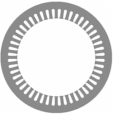 B (tesla) oluşmaktadır. Stator nüvesine ait parametreler Çizelge 2 te verilmektedir. Stator oyukları ve nüvesi ise Şekil 1 de görülmektedir.