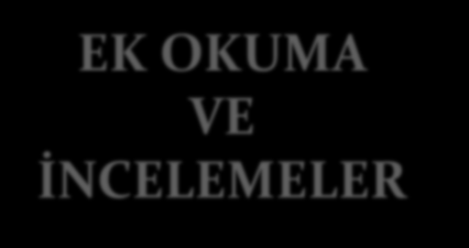 EK OKUMA VE