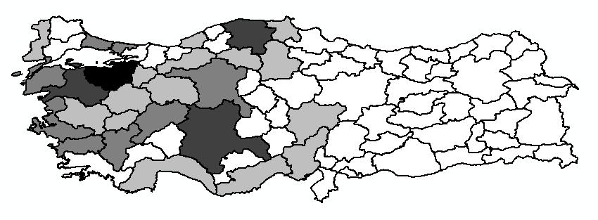 Dağılımda üçüncü sırada ise ölüm yerine ait kayıt bulunmayanlar yer almaktadır. ġekil 3.20. Ölüm yeri bilgisine göre dağılım Ayrıca Ģehitlerin yaģlarına göre dağılımı da tespit edilmiģtir. ġekil 3.21 de görüldüğü gibi en fazla Ģehit 28 yaģındakilerden verilmiģtir.