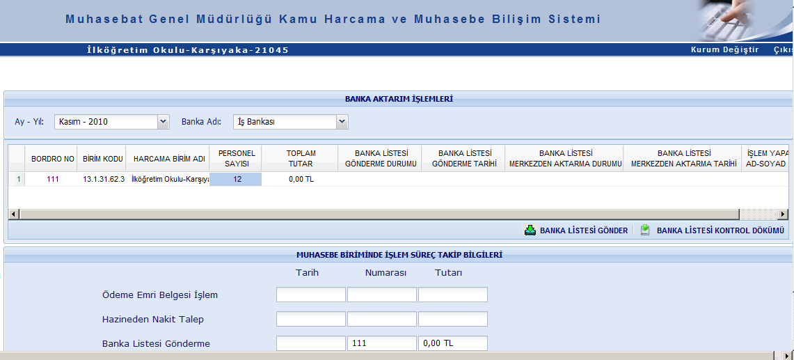 II-SİSTEME GİRİŞ http://kbs.muhasebat.gov.tr/index.html linkine tıklanır. Açılan sayfada KBS GİRİŞ butonuna tıklanır. Ekrana gelen Giriş Formunda T.C.