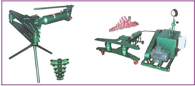 Tesisatçının soğuk bükmelerde vazgeçemediği bir makinedir. Hidrolik boru bükme makinesi yağ basıncı ile çalışır. 15 mm (1/2 ) ile 80 mm (3 ) çapları arasındaki boruları istenilen açıda bükebilirler.