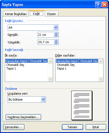 DOSYA MENÜSÜ - DOSYA KAPAT Açık dosyayı kapatmak için Dosya menüsünden Kapat üzerine tıklanır. Açık birden fazla dosyayı kapatmak için SHIFT tuģu basılı tutularak dosya menüsüne tıklanır.