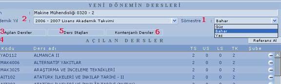 3- Müfredat Kuralları menüsünde oluşturulacak kurallar ile öğrencinin azami alabileceği dönemsel ders yükü miktarı, AGNO suna göre alıp alamayacağı veya üstten alabileceği derslerin kredi limiti gibi