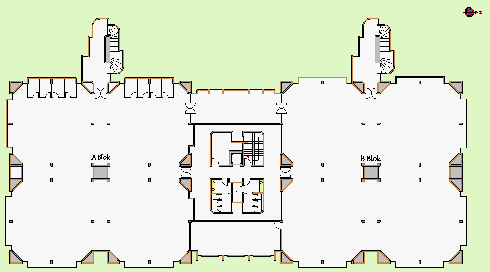 89 Şekil, V 2: A ve B Blok 2 3 Kat Planları.