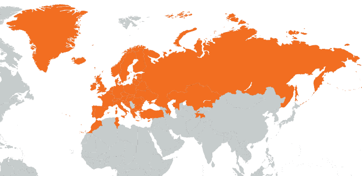 ADR anlaşmasına taraf ülkeler Arnavutluk, Andora, Avusturya, Azerbaycan, Belçika, Belarus, Bulgaristan, Bosna Hersek, Hırvatistan Güney Kıbrıs, Danimarka, Estonya, Finlandiya, Rusya Federasyonu