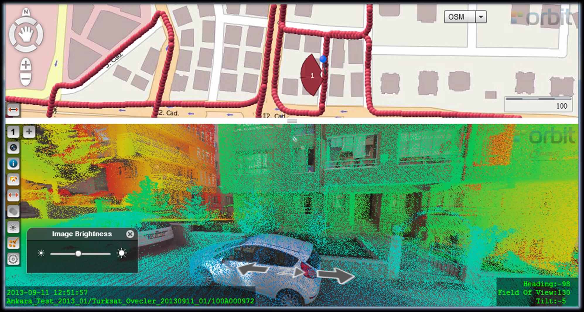 Mobil Lidar Sistemi Panoramik görüntü