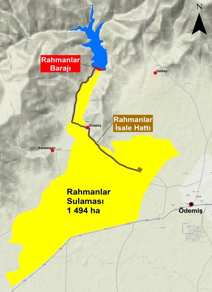 50 İzmir Gelişim Planı ÖDEMİŞ - RAHMANLAR PROJESİ İşin Tanımı Rahmanlar Barajı, İçmesuyu ve Sulaması 20.11.2013 tarihinde sözleşmesi yapıldı. 25.11.2013 İşin Durumu tarihinde işe başlandı.