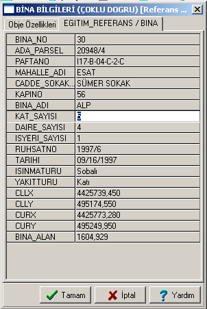 Tamam butonunu tıklayıp pencereyi kapattığınızda değişiklik yaptığınız bina etiketini 5 olarak görürsünüz. 23.