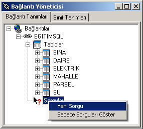 Ncz objelerini NETCAD menüsündeki SİL ile silmemeliyiz, çünkü aynı anda hem ncz hem de spatial veritabanı bağlantısı olduğu için böyle bir silme işleminde veri kaybı yaşanır. 21. SQL SORGULAMALAR 21.